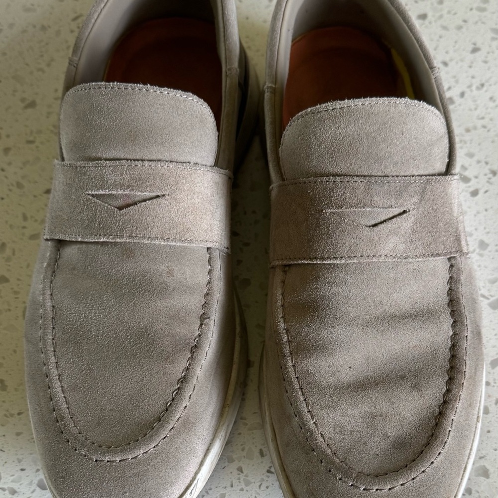 Grey suede Slip-On Loafers for Effortless Style